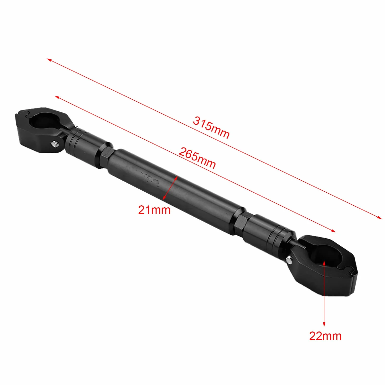 Uniwersalna Kierownica Motocyklowa ze Stopu Aluminium Crossbar 22 mm Czarna