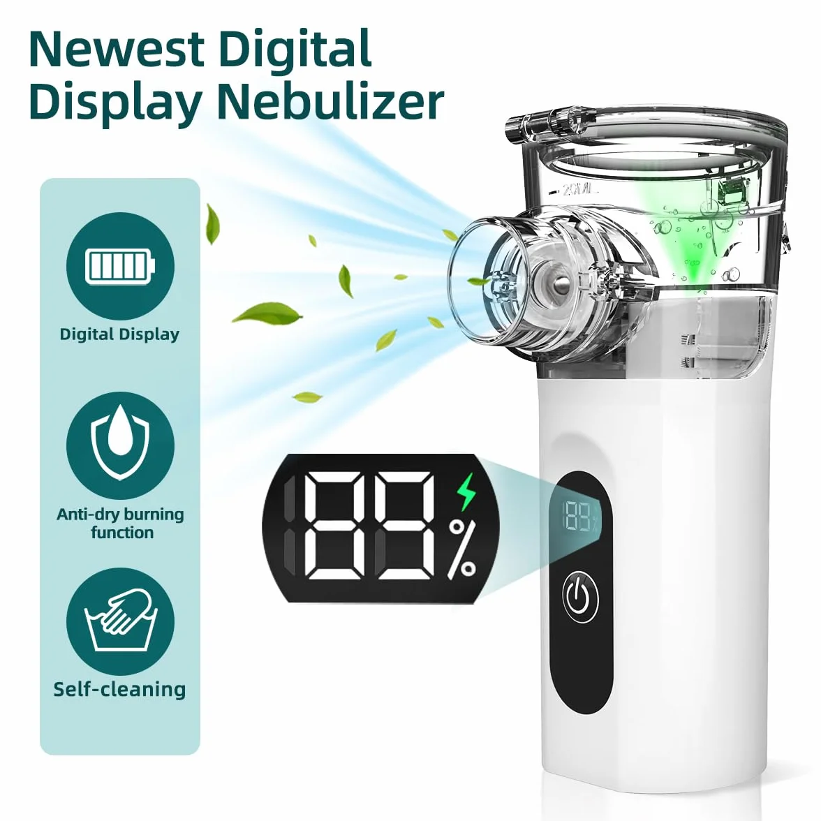 Nebulizator ultracichy regulowany rozpylacz do inhalacji dla dorosłych i dzieci