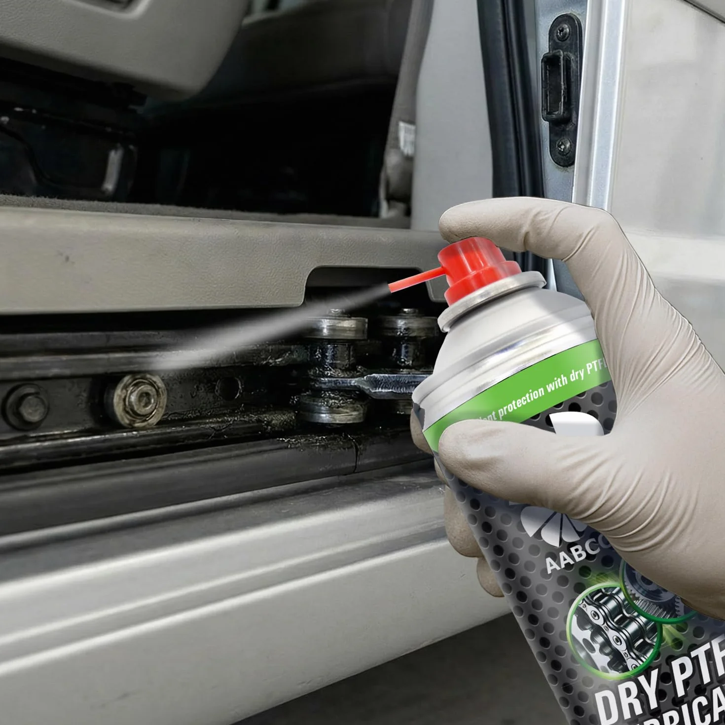 AABCOOLING Dry PTFE Lubricant 400 ml – suchy smar z teflonem w spreju o niskim współczynniku tarcia do łańcuchów, linek, prowadnic i mechanizmów – odporny na kurz i wilgoć