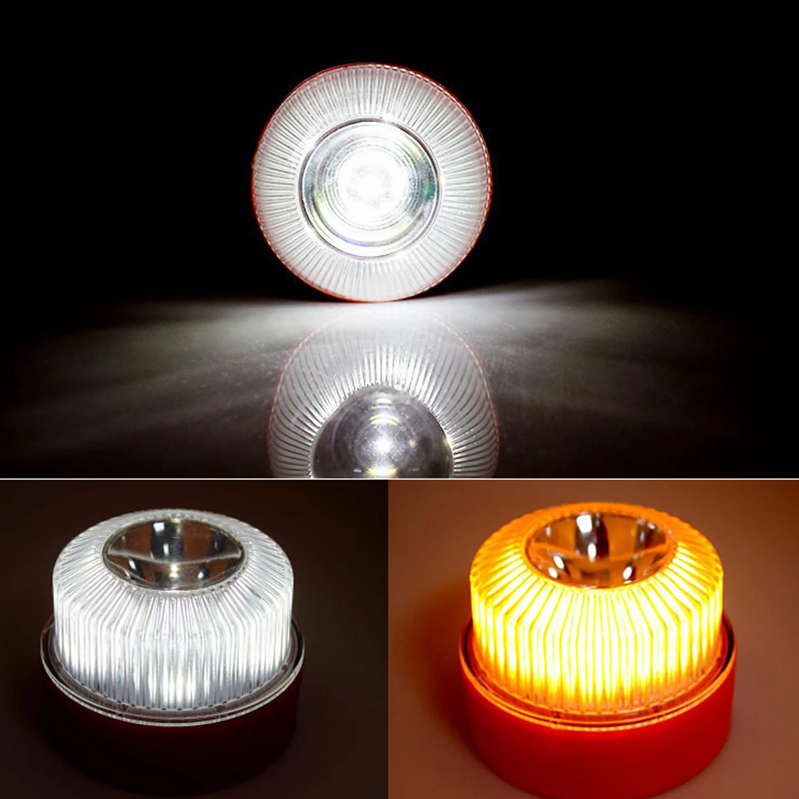 Światła Stroboskopowe LED,LED Magnetyczne Akcesoria Samochodowe Z Podwójnym Trybem I Baterią - Lampa Ostrzegawcza Samochodowa - dla Holowania Motocykla Przyczepy Kampera Pługu Śnieżnego Łodzi