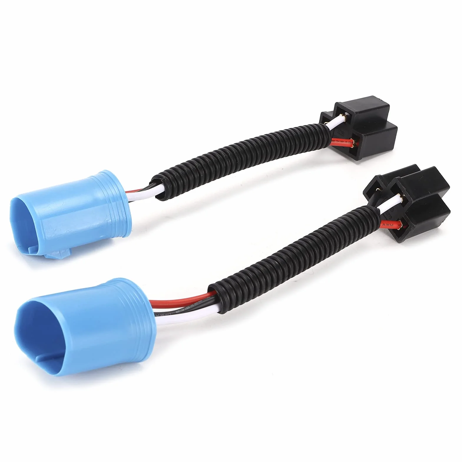 H4 do Hb5 Kabel do Konwersji Reflektorów Drut Pcv 2 szt. 9007 Męski na H4 9003 żeński Przewód Złącze Wiązki Przewodów Zamiennik dla Reflektora H2 12V-24V
