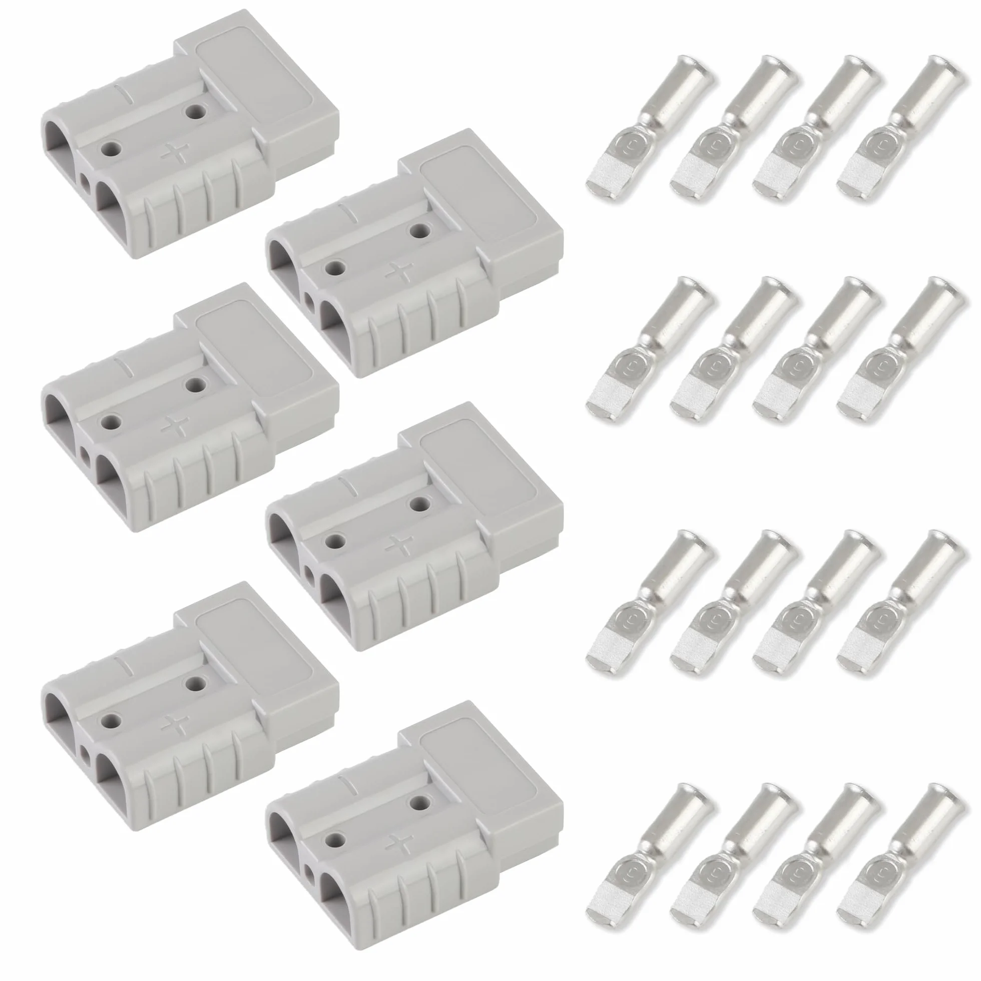 Anderson wtyczka 50 A, 600 V, przyłącze akumulatora Quick Connect, wtyczka do akumulatora z 12 zaciskami miedzianymi, Fiche de Batterson 50 A do samochodów, przyczep kempingowych, wózków elektrycznych